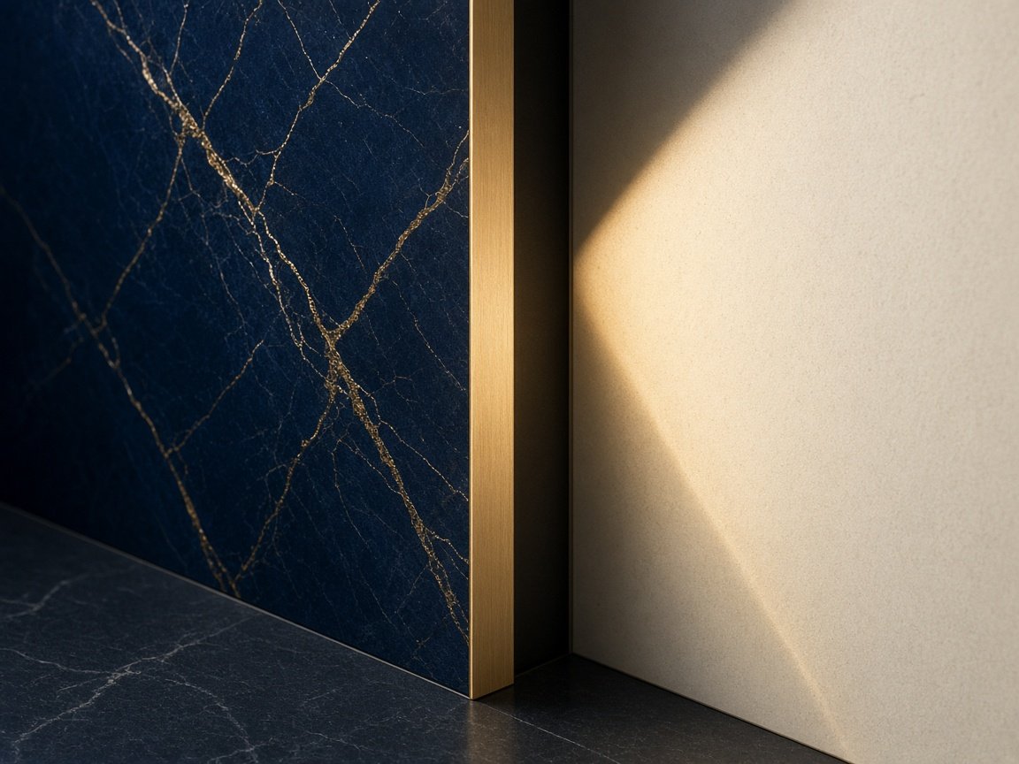 Refined architectural corner in controlled light