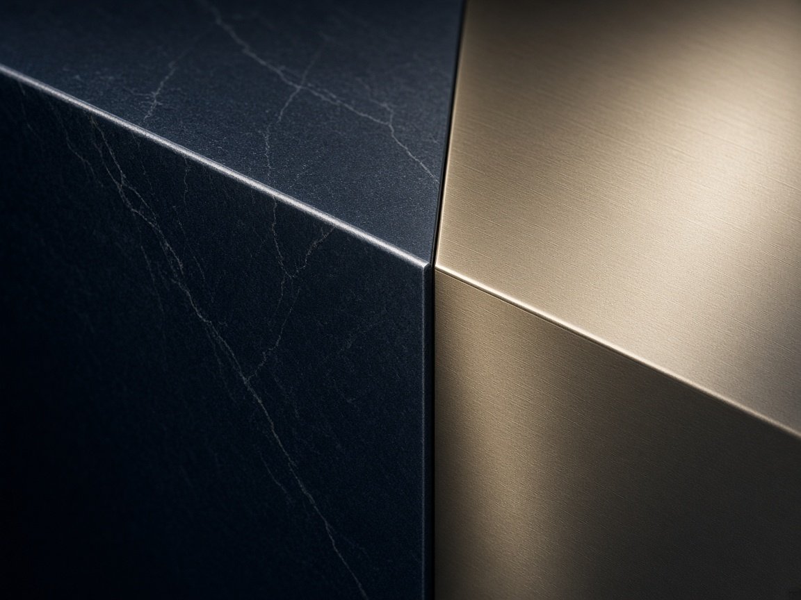 Precise stone and metal edge